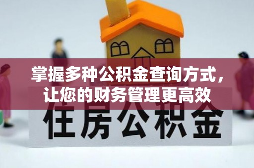 平遥掌握多种公积金查询方式，让您的财务管理更高效