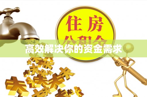 平遥高效解决你的资金需求